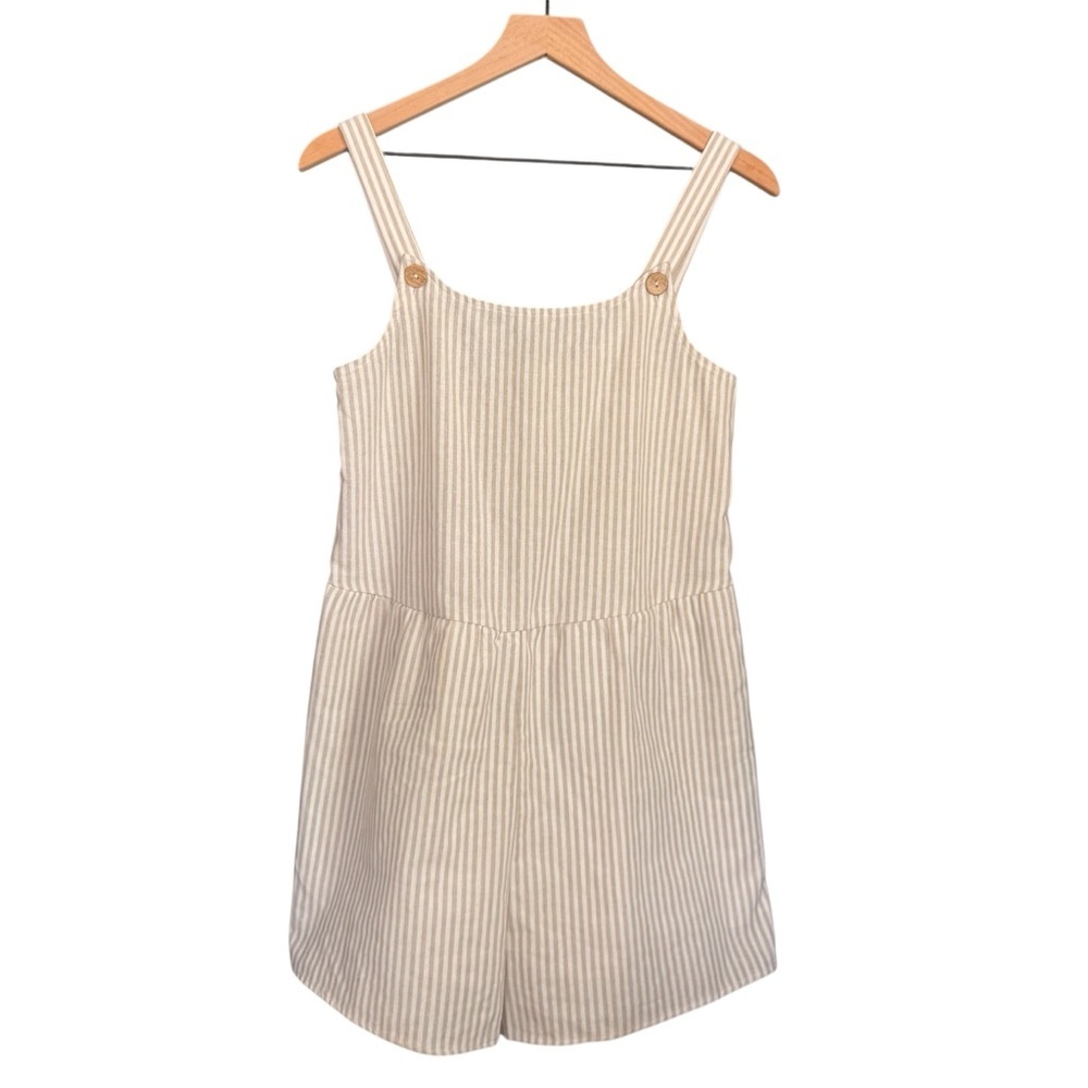 Boutique Brand Striped Beige Romper